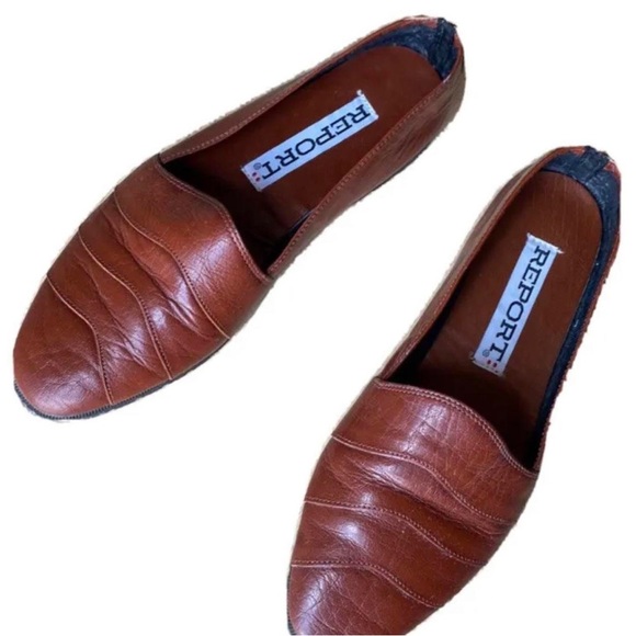 Vintage Women’s Loafers Leather Brown size 10 90s 80s Report - Picture 16 of 17
